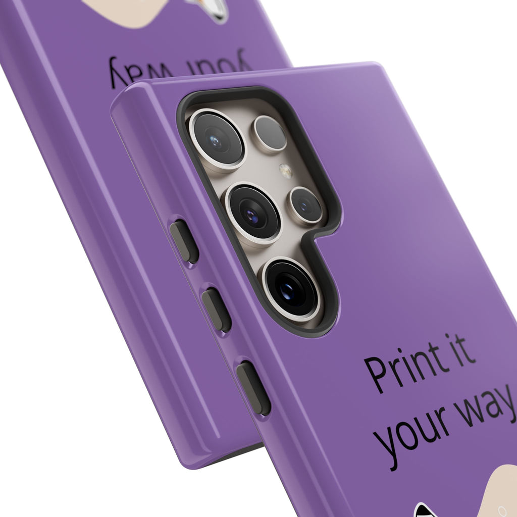 Corgi Stretch Phone Case – "Print it your way" Purple Protective Case