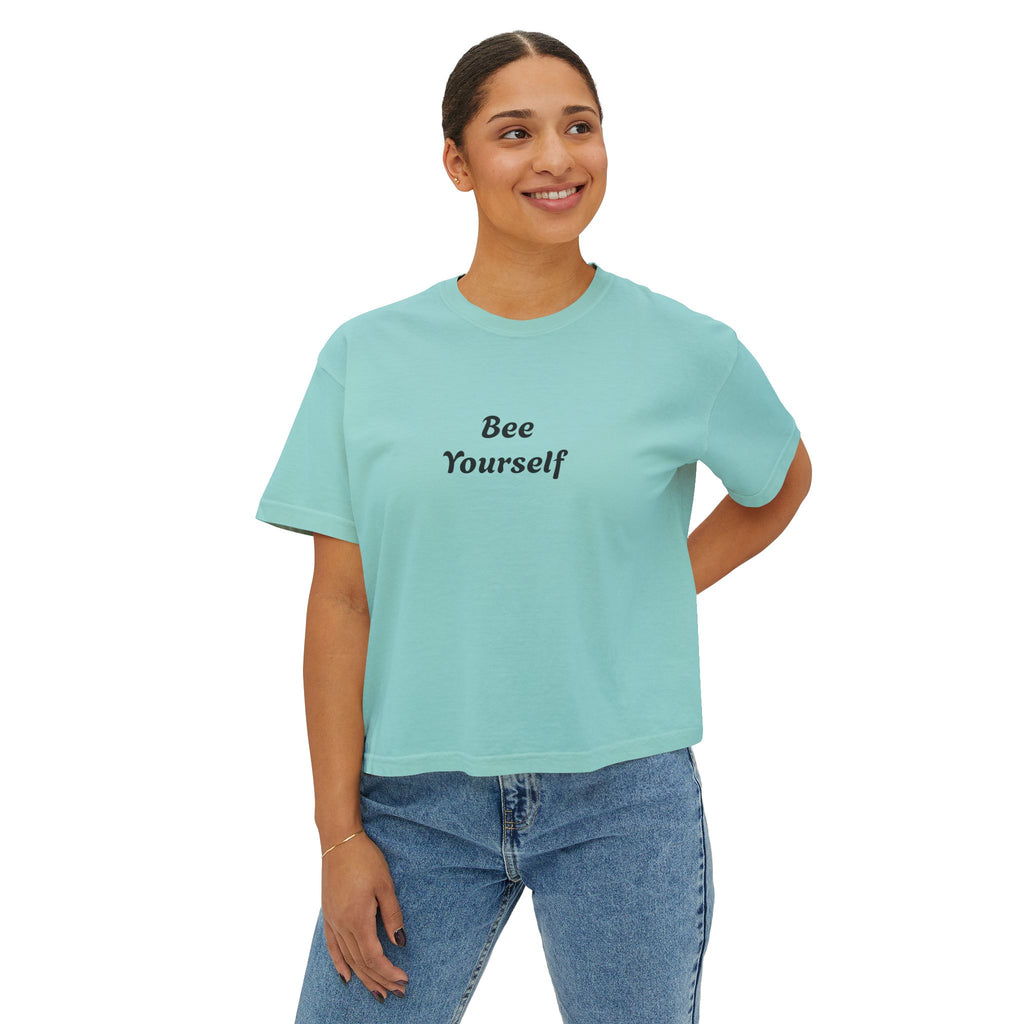 Bee Yourself Boxy Tee — Bee Cool Graphic Women’s Shirt