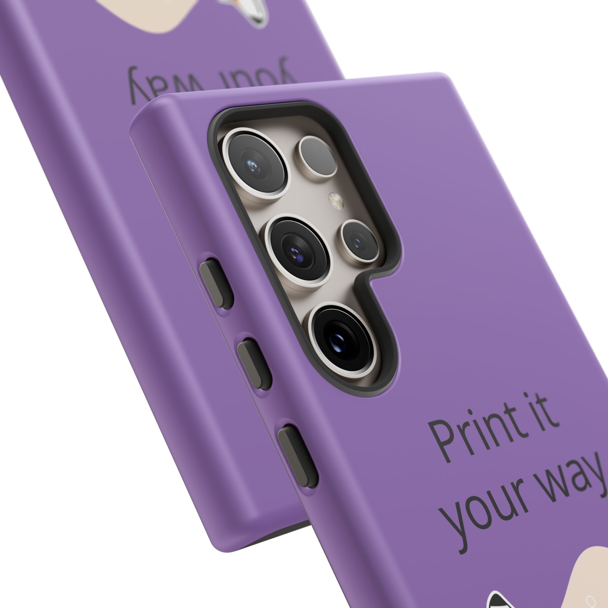 Corgi Stretch Phone Case – "Print it your way" Purple Protective Case