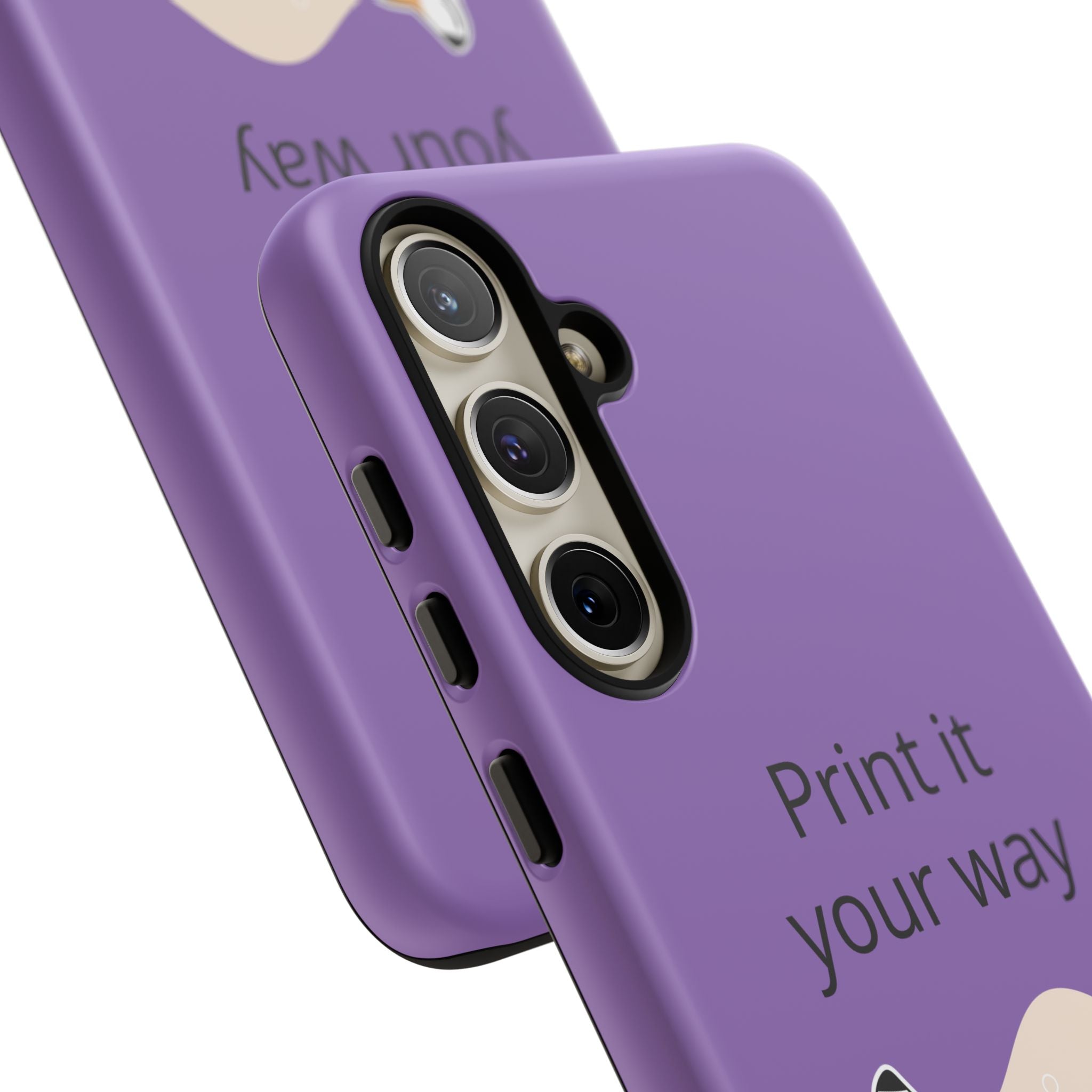 Corgi Stretch Phone Case – "Print it your way" Purple Protective Case